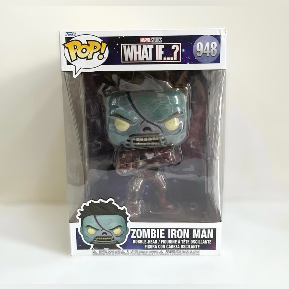 Funko Pop 948 Jumbo 10” Marvel’s What If Zombie Iron Man Vinyl Halloween Figure
